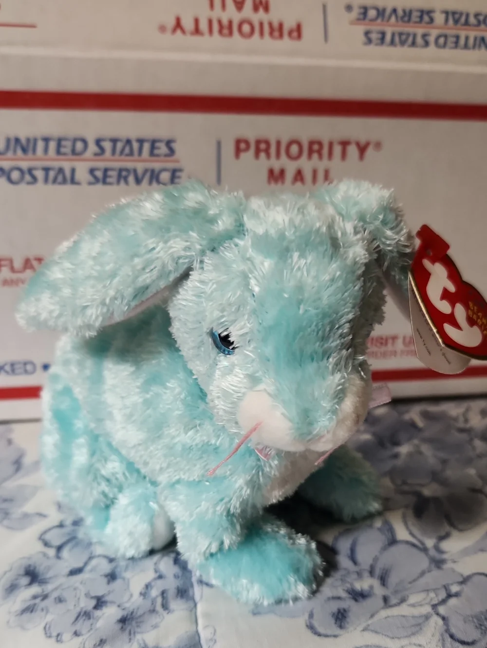 NWT SPRING Vintage Beanie Baby Aqua rabbit. 2001